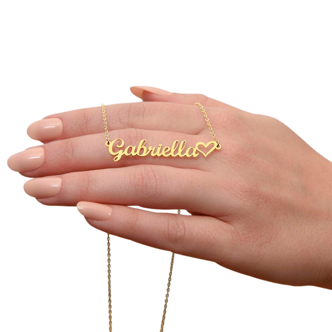 Personalized Name Necklace With Heart