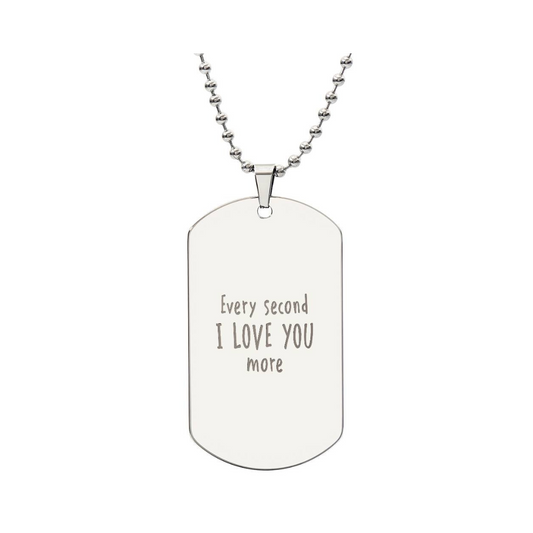 Personalized Handwritten Message Engraved Dog Tag Necklace, customized gift, gifts for him, military dog tag, personalized gift, custom necklace, fathers day gift, keepsake gift