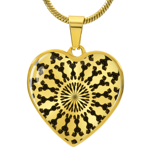 Graphic Heart Pendant + Necklace - Graphic Expression