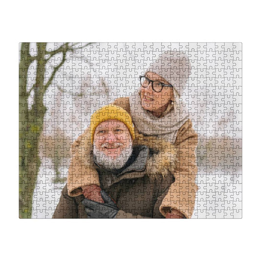 Custom Photo Upload Jigsaw Puzzle 500 Piece, Personalized Couple Photo Puzzle