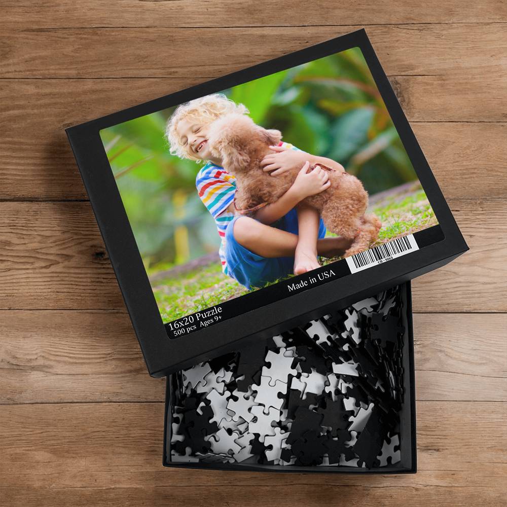 Custom Photo Upload Jigsaw Puzzle 500 Piece, Personalized Kids Photo Puzzle