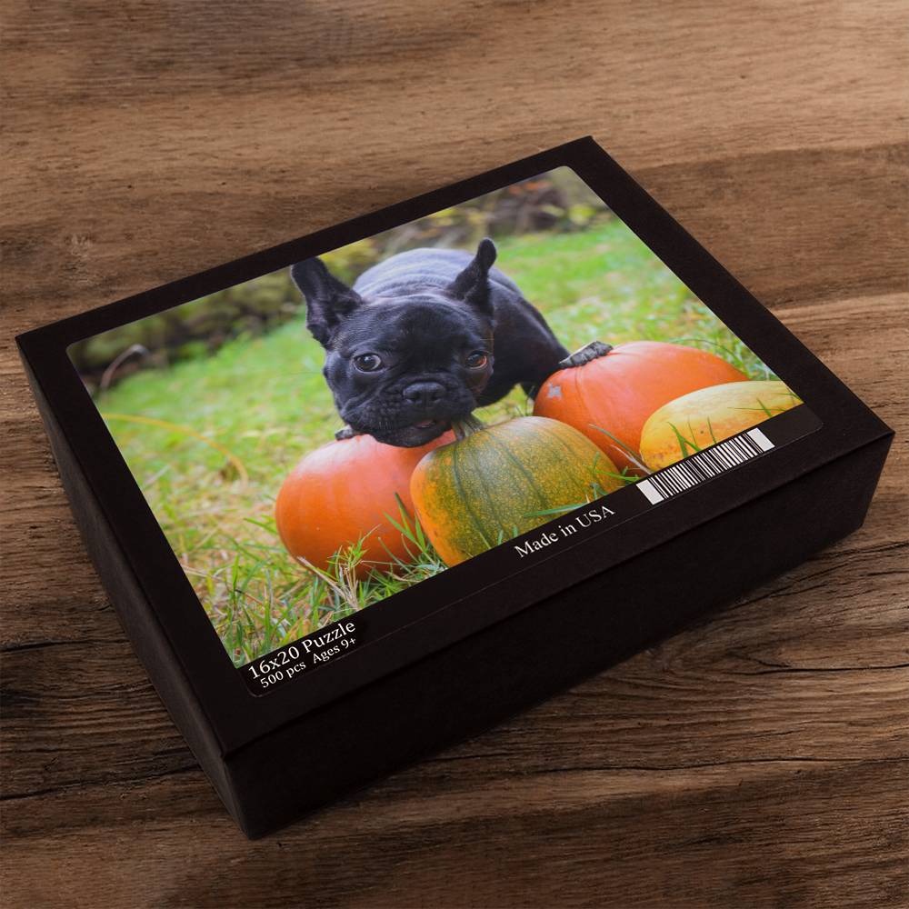 Custom Photo Upload Jigsaw Puzzle 500 Piece, Pet Photo Puzzle, Personalized Gift Idea