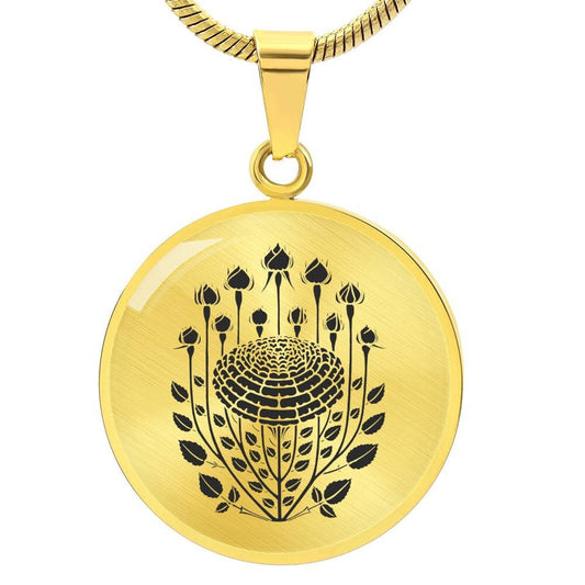 Graphic Circle Pendant + Necklace - Ornament