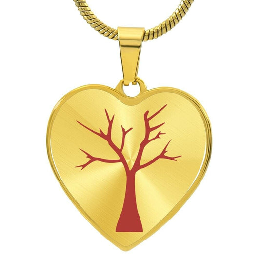 Graphic Heart Pendant + Necklace - Graphic Expression