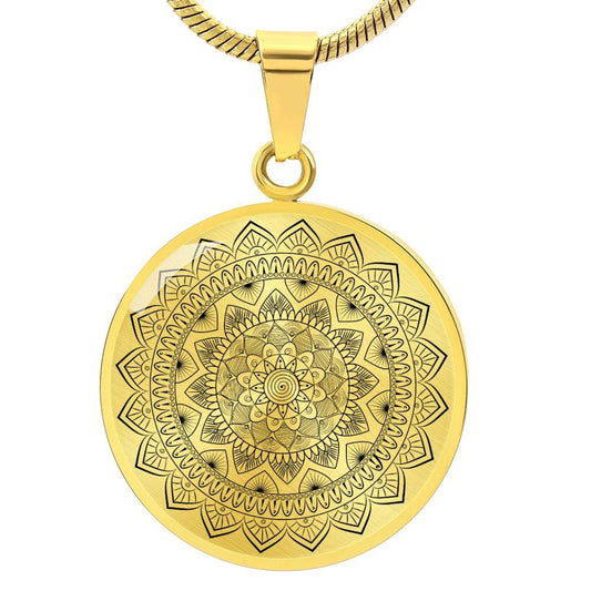 Graphic Circle Pendant + Necklace - 3